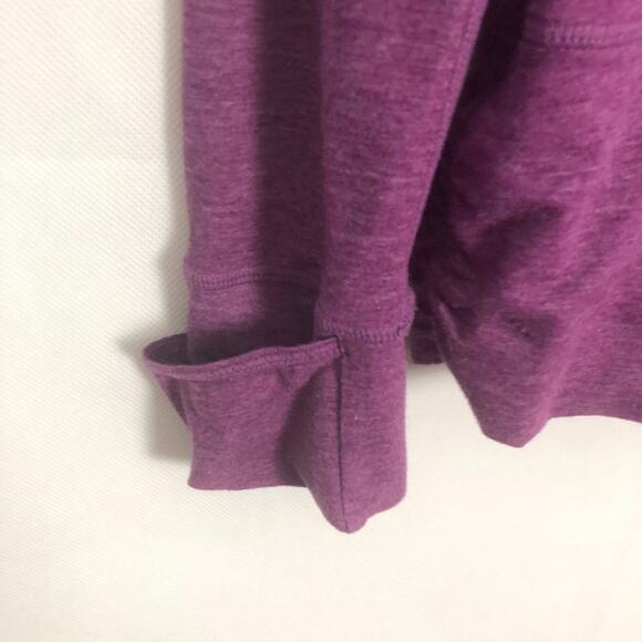 Zella Long Sleeve Scoop Neck Hooded Purple Athletic Top Size S - Picture 5 of 10